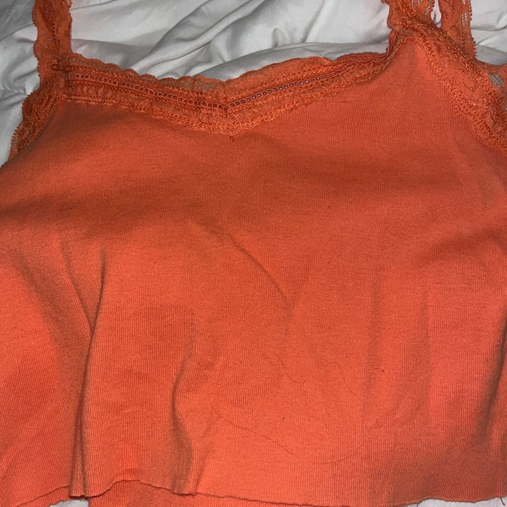 Lace Trim Crop Tank